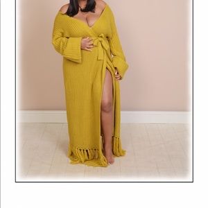 Hanifa Maya Cardigan XL mustard